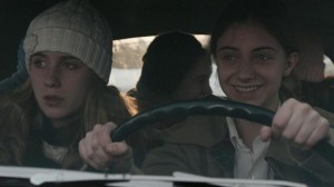 Legs enjoys driving the girls in the stolen car