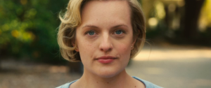 Elisabeth Moss subtly portrays the differences between Real Sophie and Fake Sophie with slight changes in hairstyle and expression