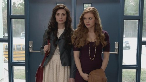 Allison provides moral support for an anxious Lydia returning to school.