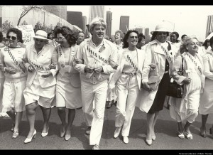 Equal Rights Amendment march (Phil Donahue, center)