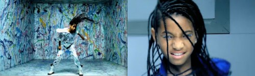 10 year old Willow Smith in the "Whip My Hair" video. Eat your heart out Jackson Pollack