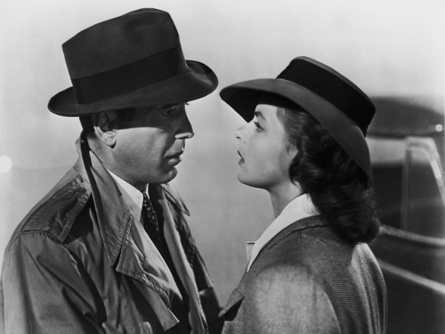 Humphrey Bogart and Ingrid Bergman in an iconic image from 'Casablanca'
