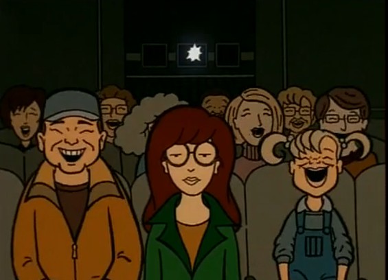 A memorable shot of an uncaring Daria from the show’s theme song