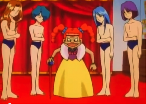 Boss-lady and man-servants. Yes, Pokemon is a weird show