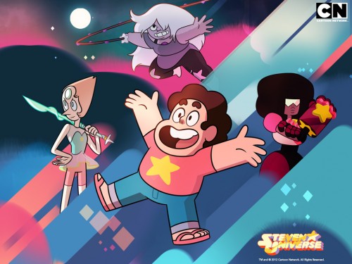 Family Portrait: The Gems (and their weapons) and Steven
